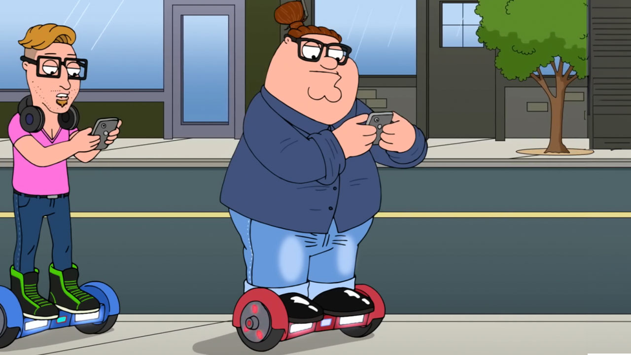 Hipster Peter Griffin meme and image example.