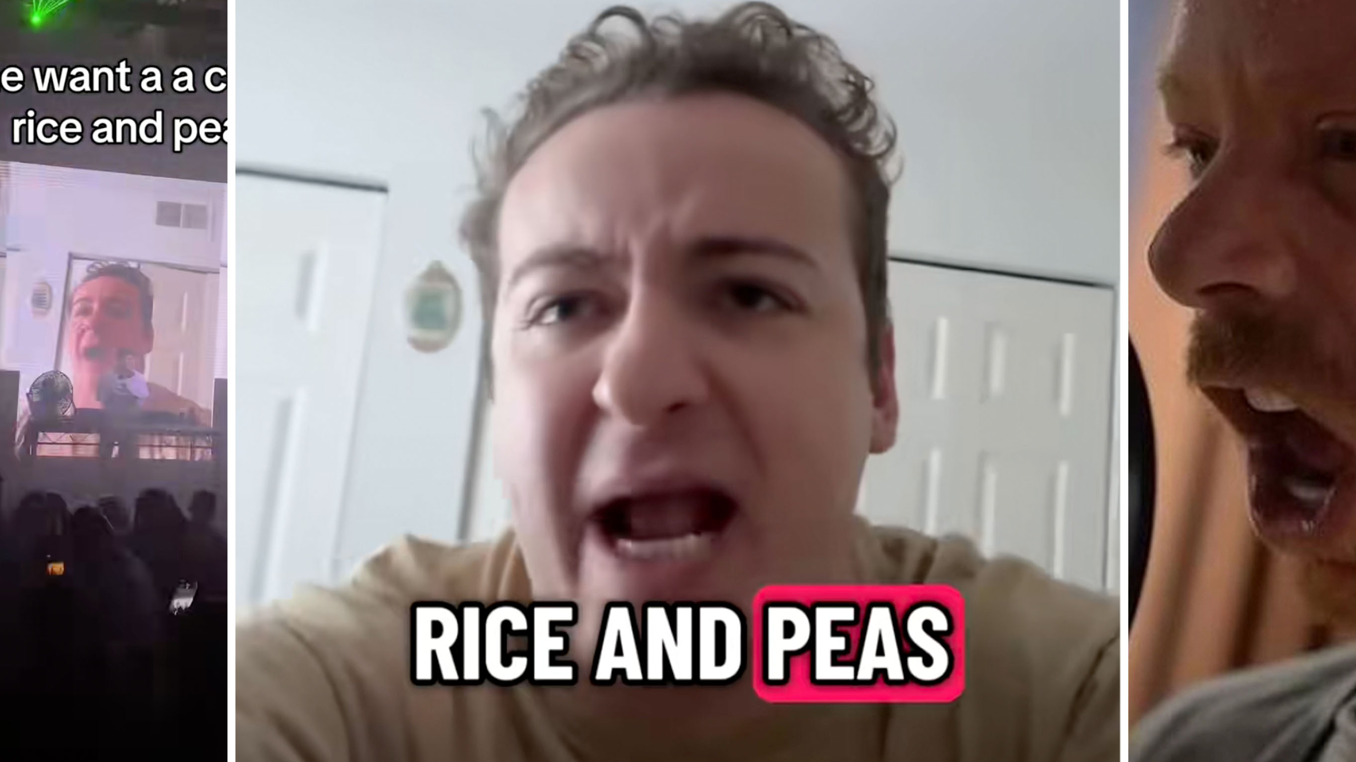 Curry Goat Rice and Peas meme