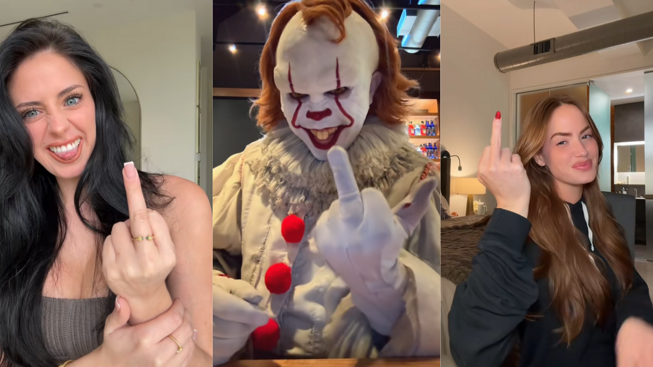 Three examples of the "Break Free" trend from tiktok.