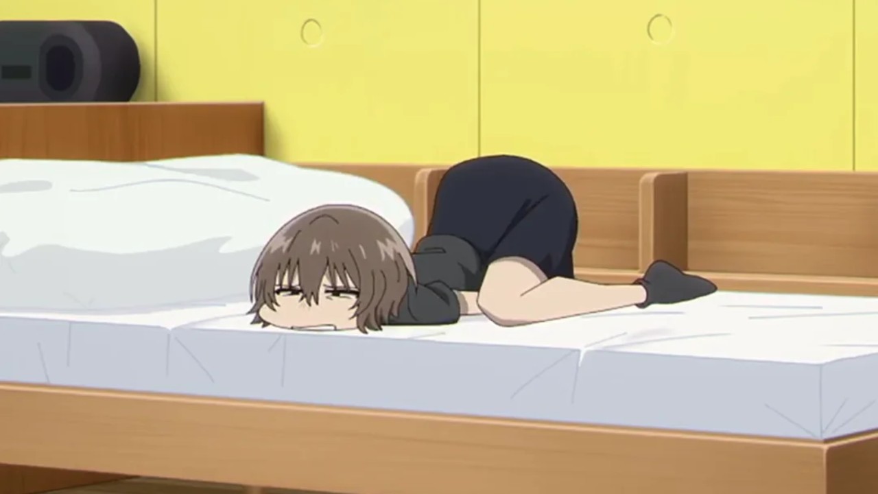 Anko Lying On Bed meme from Call of the Night.