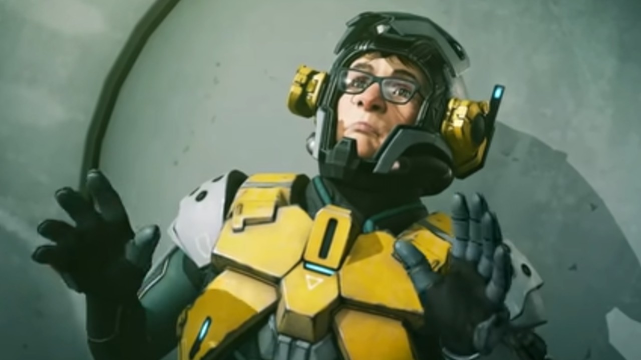 An image of Myles MacKenzie from Metroid Prime 4.