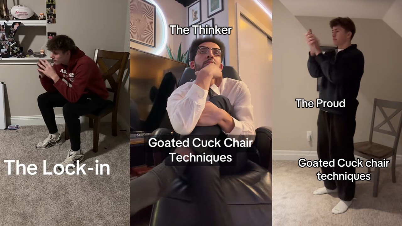 Three examples of the cuck chair technique trend