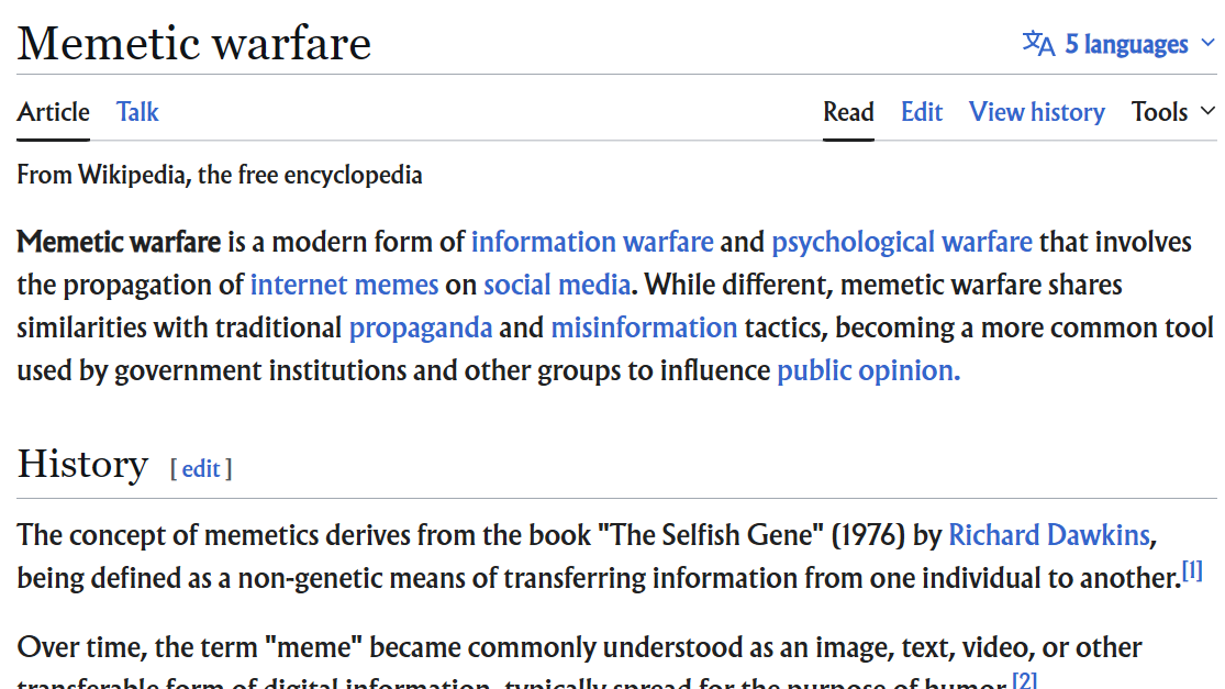 Memetic Warfare Conspiracy Theory