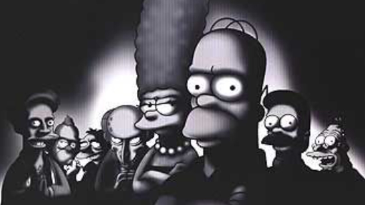 The Simpsons Sopranos Poster / Black and White Stare