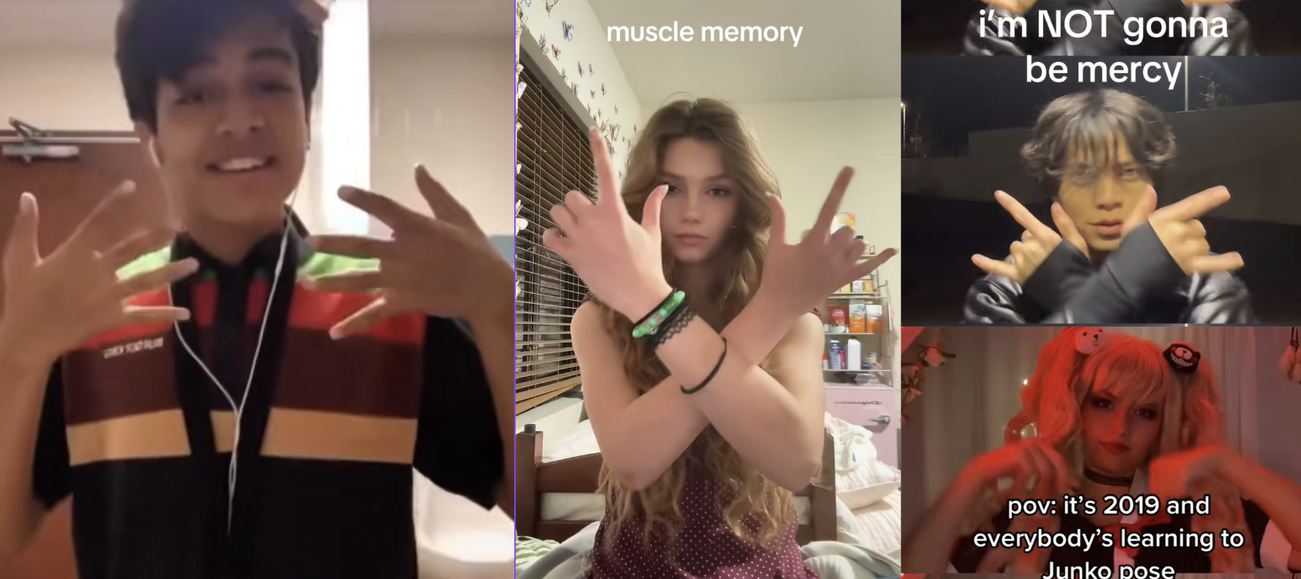Junko Posing trend image examples from tiktok.