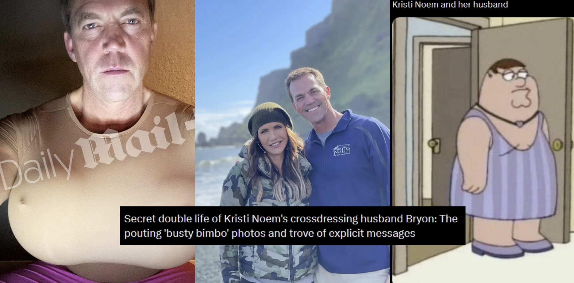 Internet Reacts as Bryon Noem Crossdressing Allegations Go Viral