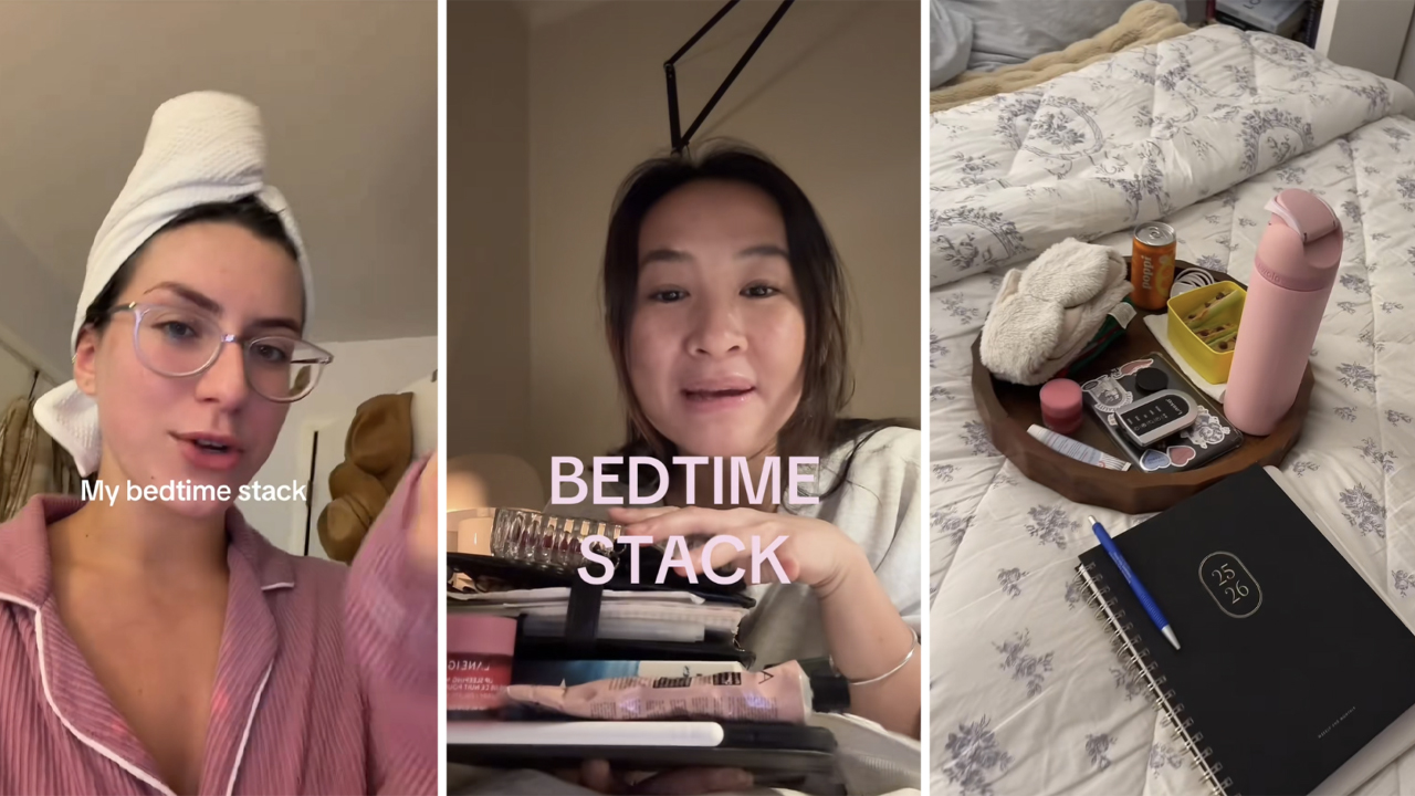 Bedtime Stacking trend image examples.