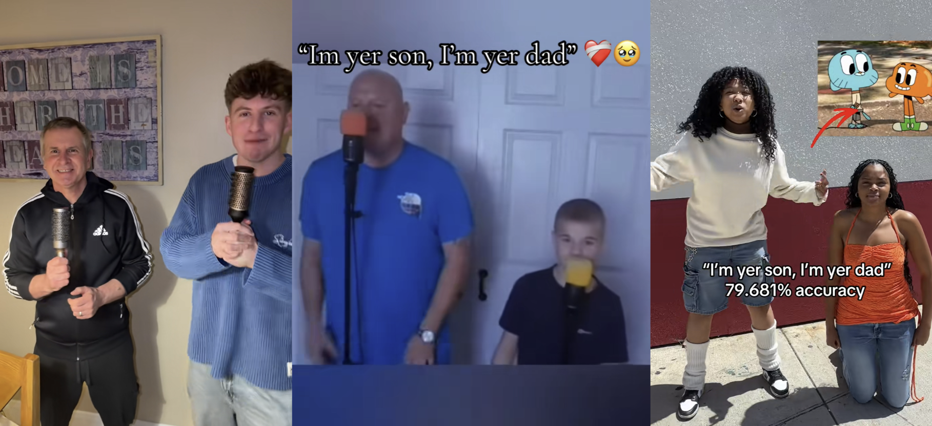 I'm Yer Son and I'm Yer Dad meme song image examples.