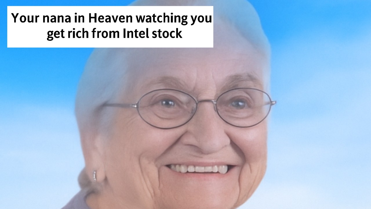 Redditors Congratulate /r/WallstreetBets User Who Put Grandma's $700,000 Inheritance In Intel Stock In 2024 As Price Soars