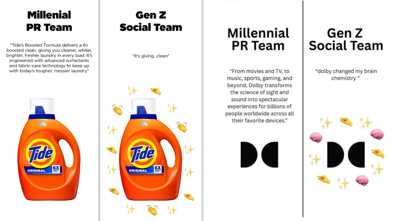 Millennial vs. Gen Z Marketing Trend meme