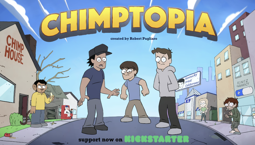 Chimptopia series title artwork.