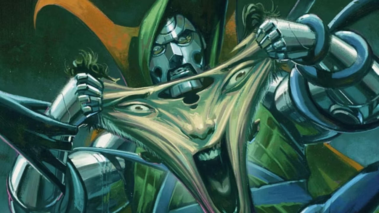 Dr. Doom Ripping Mr. Fantastic In Half image and meme example.