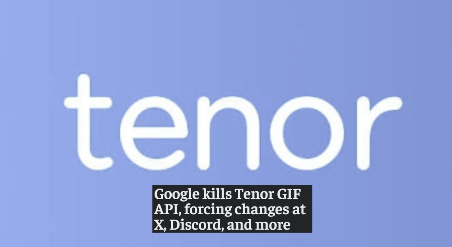 Tenor API Shutdown image example.