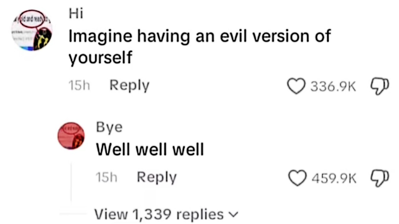 Evil Version Of Yourself meme example.