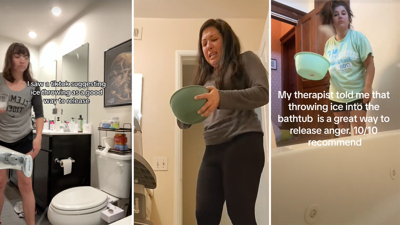Throwing Ice In Bathtub Trend image examples.