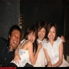 Classic Photobomb of asian man on group of asian girls