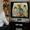 Barack Obama Watching TV