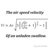 What Is the Airspeed Velocity of an Unladen Swallow?