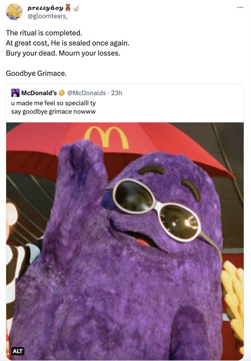 Grimace Shake joke Grimace shake joke