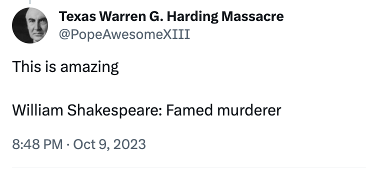 Shakespeare the Murderer. Shakespeare the Murderer.