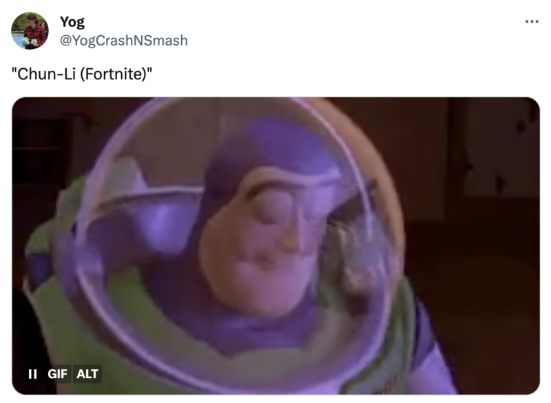 sad buzz lightyear reading chun li fortnite