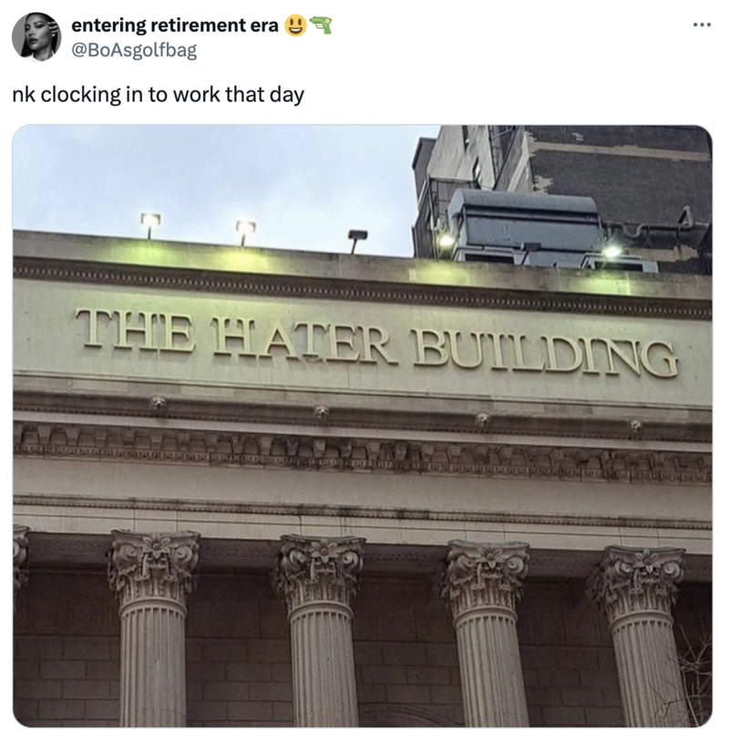 The hater building The hater building