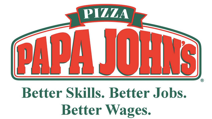 Papa John's logo with the tag line "Better Skills. Better Jobs. Better Wages." 