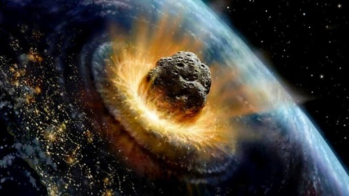 Asteroid Crashing Into Earth