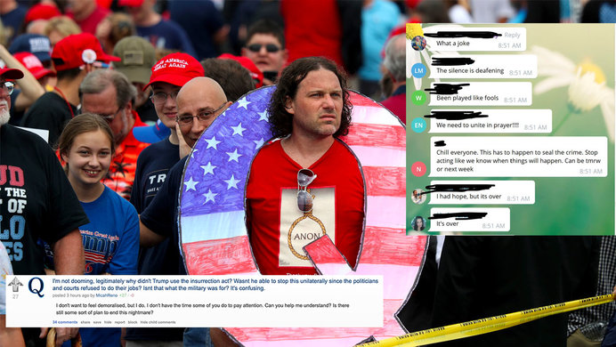 Q supporter and reactions