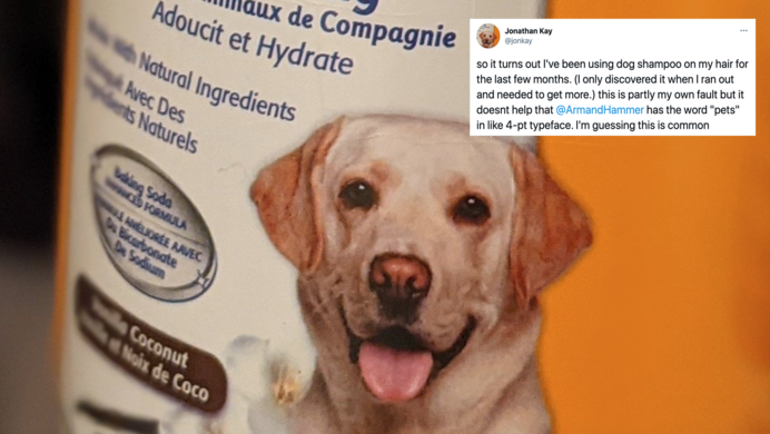 jon kay tweet dog shampoo