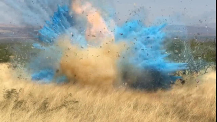 Gender reveal explosion