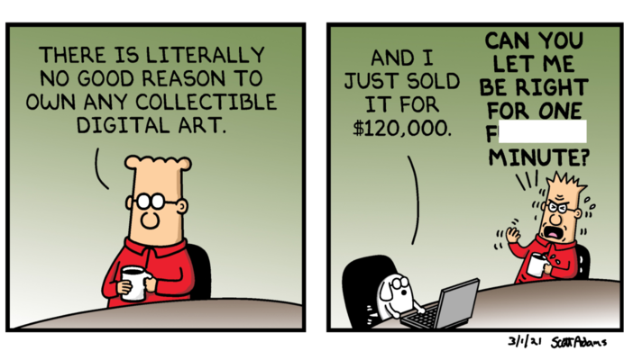 scott adams, dilbert, nft