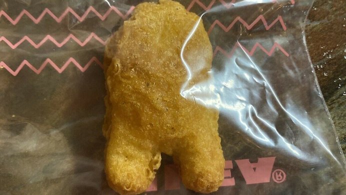 The among us chicken mcnugget that sold for $100,000 on eBay.