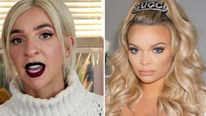 gabbie hanna on left, trisha paytas on right