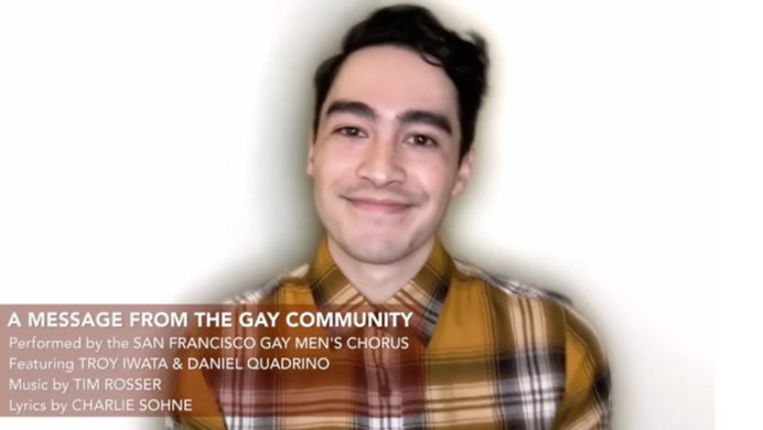 member of the sfgmc smiling from the video