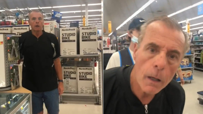 Ex-firefighter accused of racism left, right from different parts of the viral video.