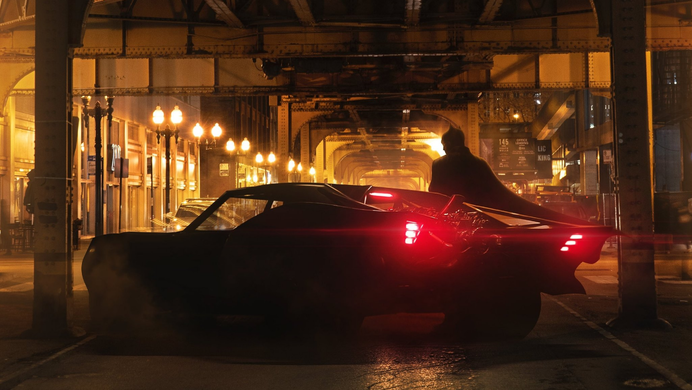 Picture of Pattinson as Batman from the upcoming movie.