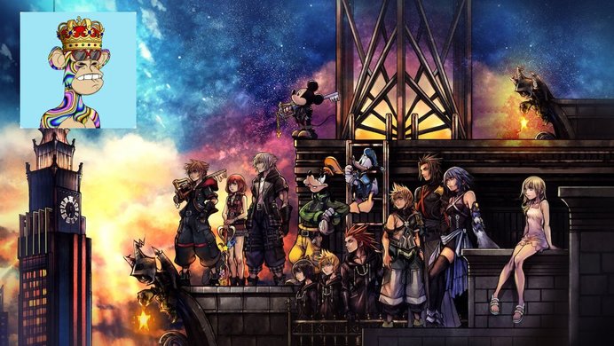 Kingdom hearts bored ape meme.