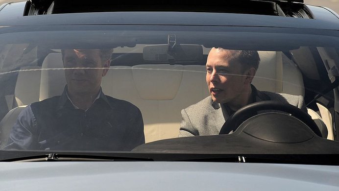 Elon musk in traffic.