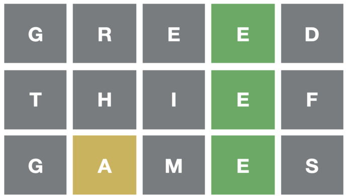 Wordle thief guesses.