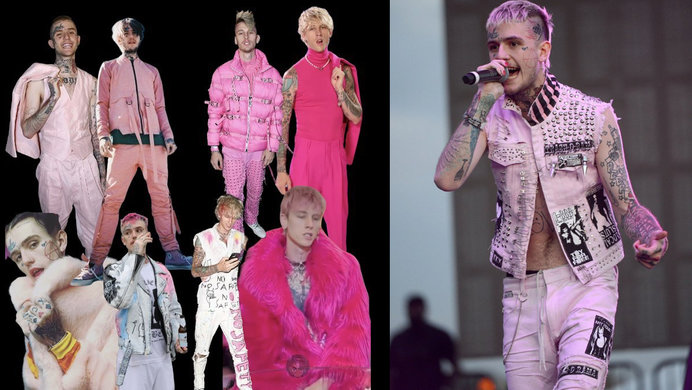 Comparisons of MGK and Peep, left, image of Peep performing, right.