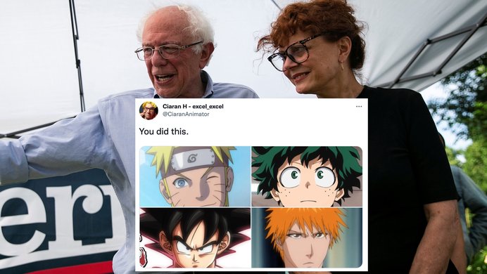 Bernie Sanders Susan Surandon You Did This Anime Meme.