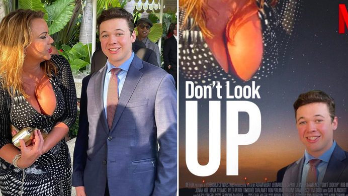 Kyle Rittenhouse and Lara Logan at Donald Trump's Mar-a-Lago MAGA Ball 2022.