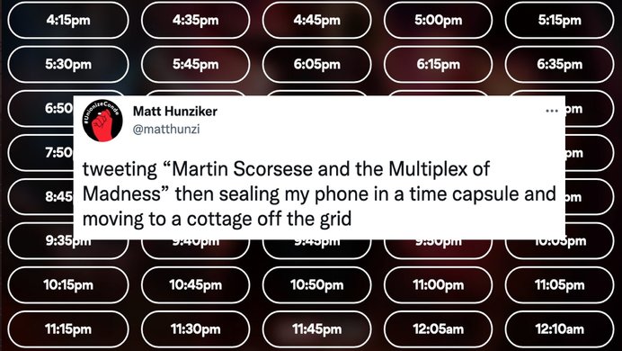 Amc theater multiverse of madness showtimes and tweet from matt hunziker.