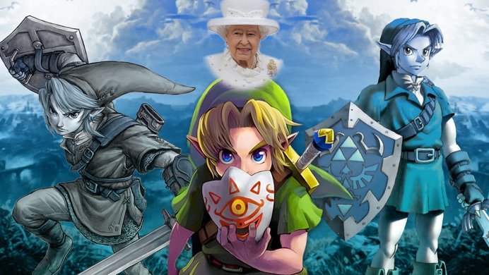 Zelda links and the queen.