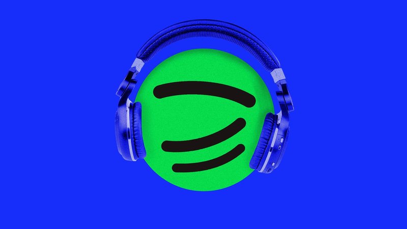 spotify logo wearing headphones