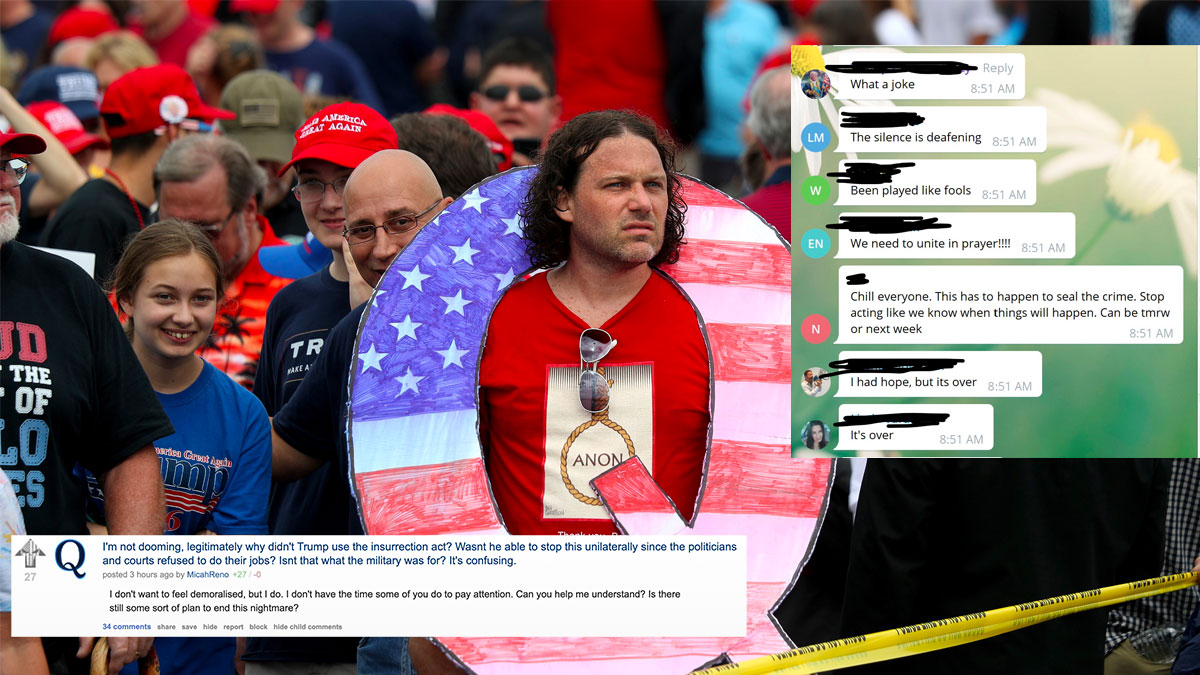 QAnon Breaks Down Following Biden Inauguration