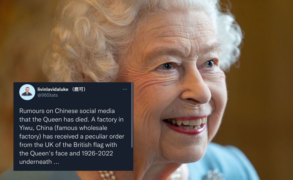 Chinese Social Media Is Convinced The Queen Has Died After Rumor Flies That Wholesale Factory Was Commissioned To Create Commemorative Flags