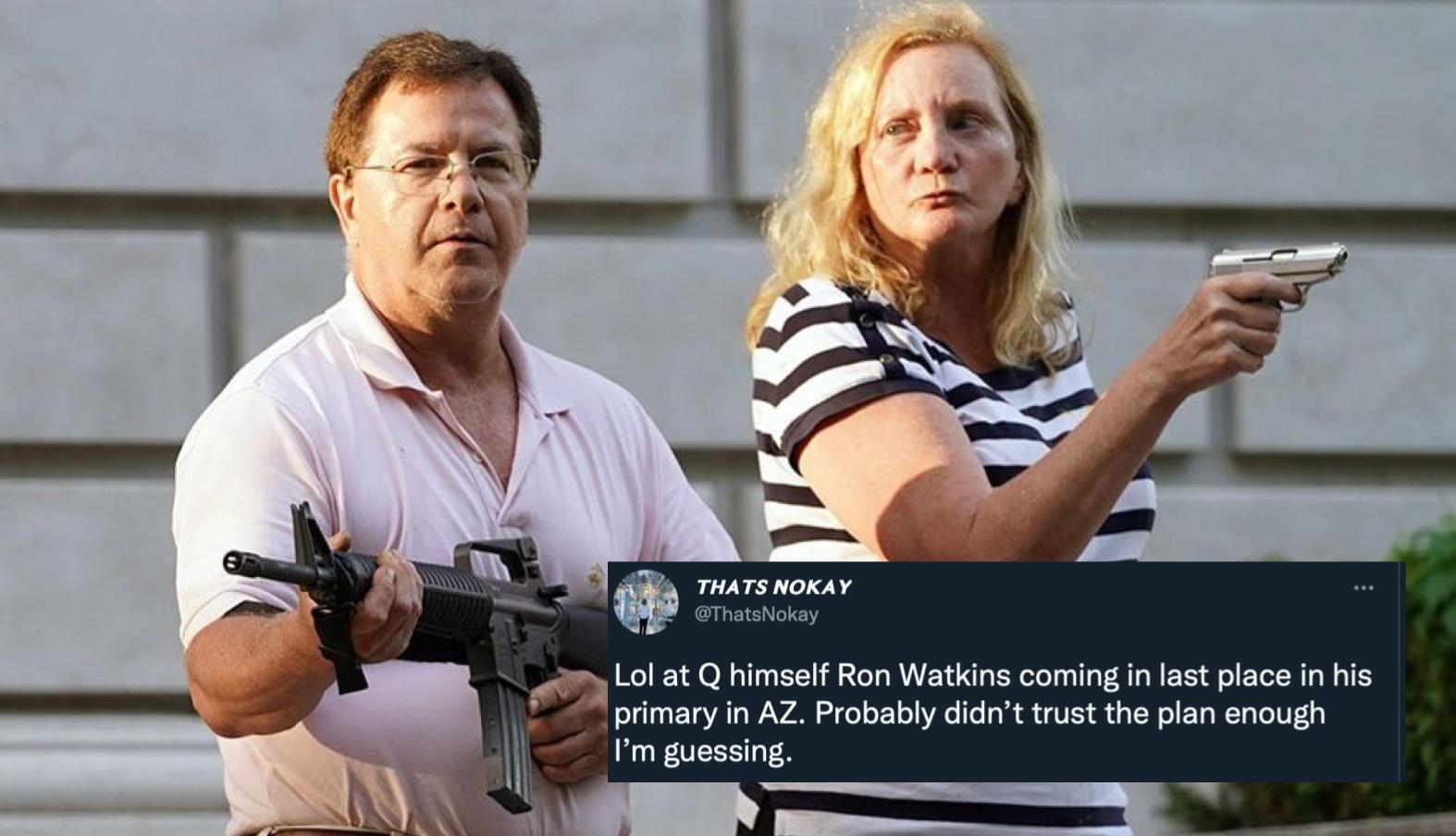 Mark McCloskey Of 'St. Louis Gun Couple' Meme And 8kun Admin QAnoner Ron Watkins Lose Primary Elections, Inspiring Memes