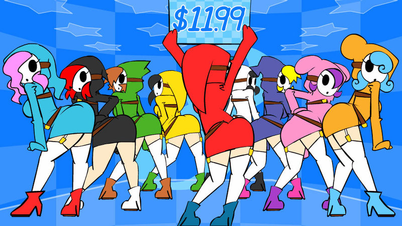 anime character in a maid outfit and a thought bubble that reads I'M NOT GAY